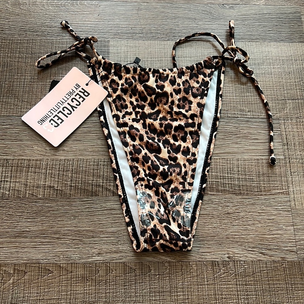 SOLD NWT Prettylittlething Leopard Bikini Bottom